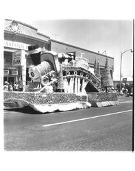 Clover Dairy float in the Sonoma-Marin Fair Parade, Petaluma, California, July 1966