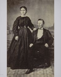 Portrait James and Mary Oliver taken in Folsom, California, in the 1880s