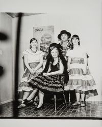 Unidentified family dressed in period costumes for Old Adobe Fiesta, Petaluma, California