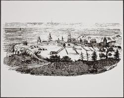 Illustration of Fort Ross in 1827