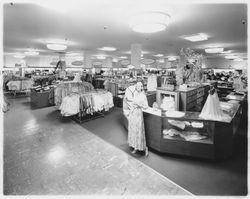 Lingerie department at Rosenberg's Department Store, Santa Rosa, California, 1966