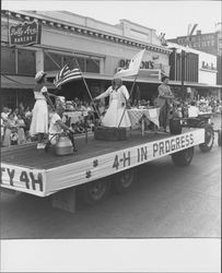 4-H float in Fourth of July parade, Petaluma, California, 1955