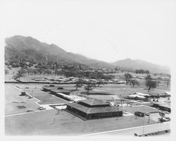 Aerial view of Oakmont Golf Course and clubhouse, Santa Rosa, California, 1966