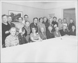 Reunion of pre-1937 Petaluma teachers, Petaluma, California, 1957