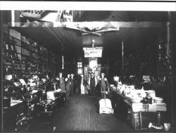 Interior of an unidentified hardware store, Petaluma, California, about 1895