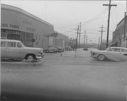 Flooding on Main and Bridge Streets, Petaluma, California, about 1958