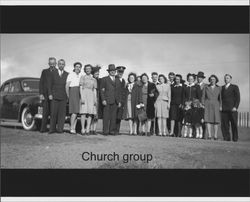 Group photograph of members of the First Baptist Church of Petaluma (California), about 1944