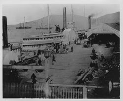 Broadway Wharf in San Francisco, California, 1865