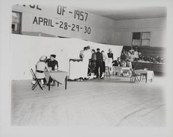 French cafe sketch in the Skating Revue of 1957, Santa Rosa, California, April, 1957