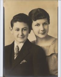 Portrait of George W. Tomasini and his sister Dorothy Tomasini about 1933