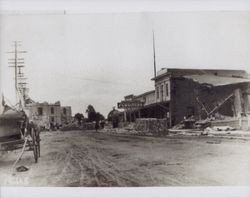 Hattie, McKinney & Titus Furniture Store on Fourth Street, Santa Rosa after the 1906 earthquake