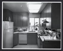 View of a Westgate Condominium Apartments kitchen, Santa Rosa, California, April, 1971