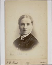 Portrait of a young woman, photographed during the 1890s