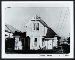 Stick Style house with Queen Anne type bay window
