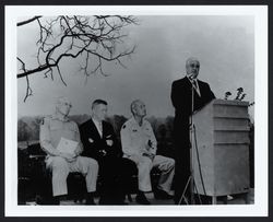 Speakers at dedication of memorial to Luther Burbank at Fort Devens, Mass