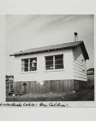 Lester Banks' cabin, Bodega Bay, California, 1940