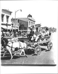 Equestrian units in the Sonoma-Marin Fair Parade, Petaluma, California, 1967