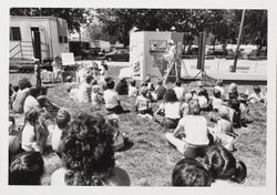 Public health lecture at the Sonoma County Fair, Santa Rosa, California, 1984