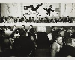 Attendees of the Redcoats Santa Rosa Sports Banquet, 508 Fourth Street, Santa Rosa, California, about 1960