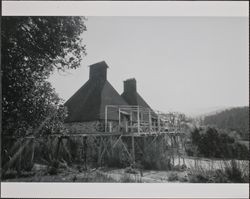 Hop kilns in Dry Creek or Alexander Valley, Sonoma County, California, early 1900s