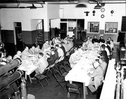 Farewell dinner for fire chief James M. Eaglin, Petaluma, California, June 2, 1963