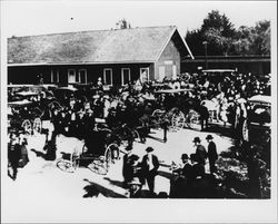 Cloverdale, California train depot, 1910?