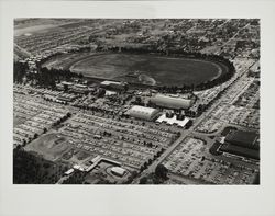 Aerial view of the Sonoma County Fairgrounds, Santa Rosa, California, photographed before 1958