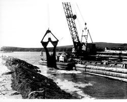 Building a breakwater at Bodega Bay