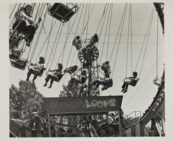 Spinning past the Super Loops ride at the Sonoma County Fair Carnival, Santa Rosa, California