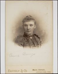 Portrait of Anna Runge, photographed during the 1890s