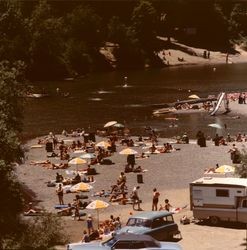 People on Johnson's Beach, Guerneville