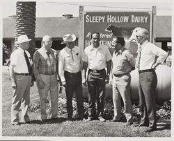 Fair officials at Sleepy Hollow Dairy, Dairy of the Year 1974, 7689 Lakeville Highway, Petaluma, California