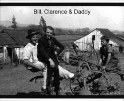 Bill Nissen, Clarence Brush and Russell Nissen in Petaluma, California, about 1922