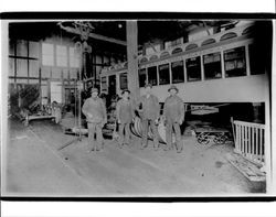 Interior of the Petaluma and Santa Rosa Railway shop, Petaluma, California, 1910