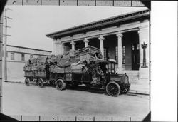 Lee Brothers Van & Storage truck in front of the Post Office