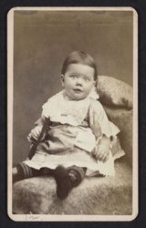 Carte de visite portrait of Farley family infant, Petaluma, California, between 1880 and 1900