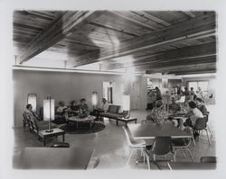 Club House interior at El Portal Mobile Estates, Santa Rosa, California, 1965