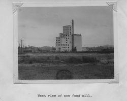 West view of the Poultry Producers of Central California feed mill, Petaluma, California - nearly completed, 1938