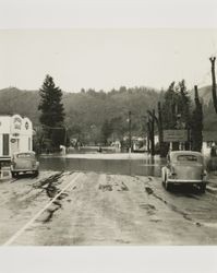 Flooding along Russian River, Fourth Street, Guerneville, California, March 1940