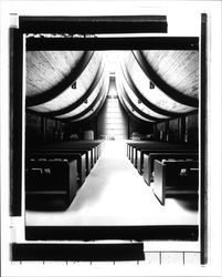 Interior view of the Community Church of Sebastopol, California, 1982