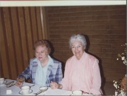 Lil Hazlitt and Helen Putnam at Topsy Hunt's 75th birthday celebration, Petaluma, California, June 7, 1981