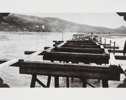 Construction of the jetty at the mouth of the Russian River at Jenner, California, September 23, 1931