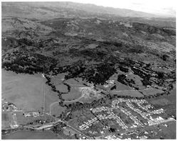 Aerial view of Larkfield-Wikiup area looking east, Santa Rosa, California, about 1963