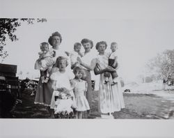 Sally and Kay Evans birthday party at the Volkerts Ranch in Two Rock, California, April 6, 1949