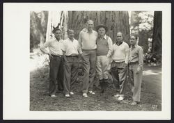 Group of men posing for a portrait at the Bohemian Grove