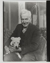 Luther Burbank and his dog Bonita