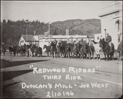 Redwood Rangers ride to Duncans Mills, California, February 10, 1946
