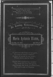 Tombstone of Maria Antonia Blume