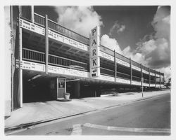 Parking garage at 3rd and D Street, Santa Rosa, California, 1967