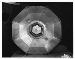 Underside of a radiant heat brooder at Petaluma Electric Incubator Company